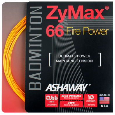 Ashaway ZyMax 66 Fire Power Badminton String